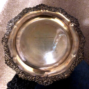 Silver salver from the launch